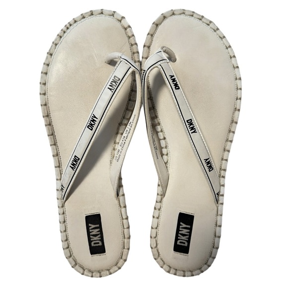 DKNY Tabatha Logo Tape Sandal - White - Picture 4 of 8